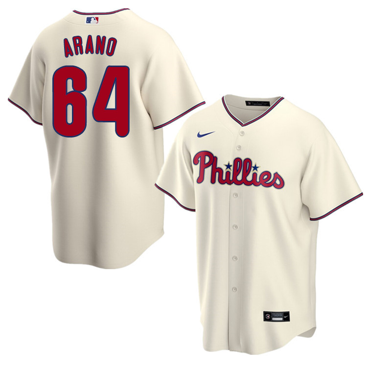 Nike Men #64 Victor Arano Philadelphia Phillies Baseball Jerseys Sale-Cream